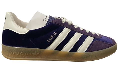 adidas x gucci gazelle purple velvet